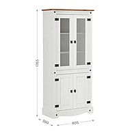 Cristaleira 4 Portas em Madeira Maciça: Elegância e Funcionalidade para Sua Sala - imagem 2