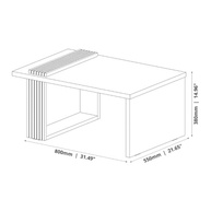 Mesa de Centro Retrô Moderna em Madeira Pérola/Nature - Design Elegante para Salas Atuais - imagem 3