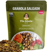 Granola Salgada Artesanal Chips Banana Coco Sementes Girassol Abóbora Amendoim 200g Nordestina Tia Sônia - imagem 1