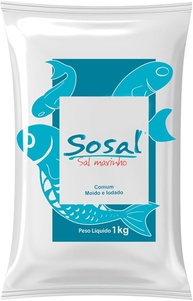 Sal Marinho Sosal Moído Salinas Mossoró 1kg - imagem 1