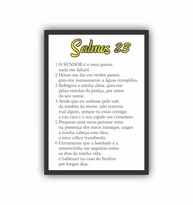 Quadro Decorativo Salmo 23 com Moldura Preta - Inspiração e Estilo para Sua Casa - imagem 1