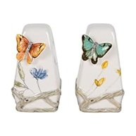 Conjunto Fitz e Floyd Butterfly Fields Salt and Pepper, 7 cm, multicolorido - imagem 2