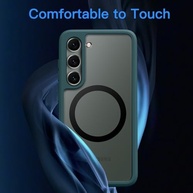 JETech Capa Magnética para Samsung Galaxy S23 5G (6.1") - MagSafe, Fosca Translúcida e Anti-Choque (Verde Meia-Noite) - imagem 4