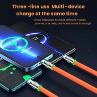 Cabo 3 em 1 120W: Carregue Rápido iPhone, Samsung e Mais! - imagem 3