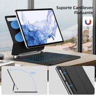 BETTDOW Capa com Teclado e Trackpad para Samsung Galaxy Tab S9 Fe/S9/S8/S7 de 11 polegadas,Teclado com LCD Display - imagem 4