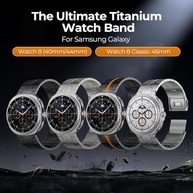 synsing Pulseira magnética de titânio compatível com Samsung Galaxy Watch 8 de 40 mm/44 mm/8 Classic de 46 mm, pulseira de substituição sem lacunas para Galaxy Watch 8 para mulheres, leve e adequada - imagem 3