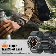 Pulseira de trilha para Samsung Galaxy Watch Ultra de 47 mm, masculino/feminino, leve, respirável, de nylon macio, compatível com Samsung Watch Ultra de 47 mm, para homens e mulheres 2024 de - imagem 3