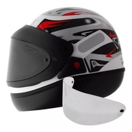 Capacete Moto San Marino Taurus Grafic Branco Automático: Segurança e Estilo para Sua Pilotagem - imagem 2