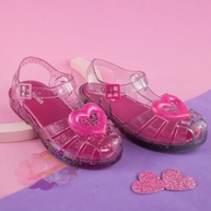 Sandália Infantil Coração Glitter: Conforto e Estilo! - imagem 1