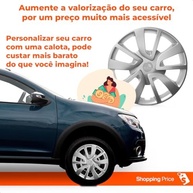 Kit 4 Calotas Sandero 2014-2016 Aro 15 Prata Grid - Design Esportivo e Proteção - imagem 5