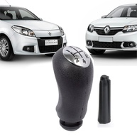 Manopla Bola de Câmbio Cromada Renault Logan Sandero Duster Fluence Megane - Toque Premium - imagem 1