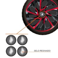 Jogo de Calotas Aro 14 DS4 Red Cup - Sandero, Logan, Clio e Mais | Design Esportivo + Selo Resinado - imagem 3