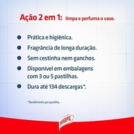 Pastilha Adesiva Sanitária Harpic Frutal - 3 Unidades | Limpeza e Fragrância Duradoura - imagem 5