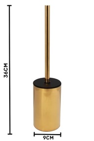 Escova Sanitária Luxo Fino em Aço Inox Dourado - Moderna e Fácil de Higienizar - imagem 3