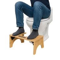 Banquinho de Cócoras Dobrável EASYPOOP em Madeira Natural - Apoio Sanitário Antiderrapante para Saúde Intestinal - imagem 2