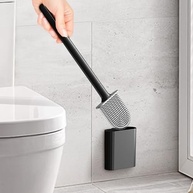Escova de Vaso Sanitário com Suporte em Silicone Flexível - Design Inovador e Compacto - imagem 2