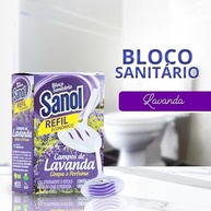 Sanol Bloco Sanitário Refil Campos de Lavanda 2x35g - Limpeza e Fragrância Duradoura para Vaso Sanitário - imagem 4