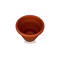 Kit Vaso com Prato 17cm – 6 Peças Marrom Sanremo - imagem 2