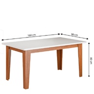 Conjunto Sala de Jantar Miami 1,60m + 6 Cadeiras Santiago - imagem 2