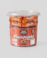 SANTO ANTONIO ALIMENTOS PACOQUINHA ROLHA C/ACUCAR MASCAVO POTE 600G 40 UN X 15G - imagem 1