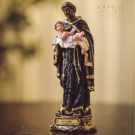 Imagem de São Santo Benedito 20cm em Resina Importada - Decoração e Fé com Qualidade - imagem 3