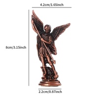 Estátua de Santo Arcanjo em Liga de Zinco - Decoração Religiosa Elegante para Mesa e Ambientes Sagrados - imagem 3