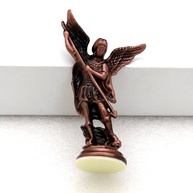 Estátua de Santo Arcanjo em Liga de Zinco - Decoração Religiosa Elegante para Mesa e Ambientes Sagrados - imagem 2