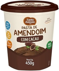 SANTO ANTONIO ALIMENTOS PASTA DE AMENDOIM C/ CACAU POTE 450G - imagem 1