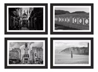 Kit 4 Quadros Decorativos Retrô Santos - Lembrança da Cidade com Estilo Náutico - imagem 1