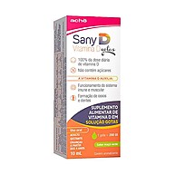 Sany D Solução Gotas Sabor Maçã Verde 10ml – Suplemento de Vitamina D - imagem 1