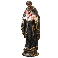 Imagem de São Benedito em Resina 30cm - Peça Sagrada Importada para Decoração e Oração - imagem 1