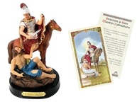 Estátua de São Martinho Caballero 12,7 cm com Cartão de Oração - Decoração Sagrada para Altar e Casa - imagem 2