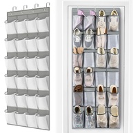 Sapateira de Porta Organizadora Vertical Transparente - 24 Bolsos para Armazenamento de Sapatos e Acessórios - imagem 1