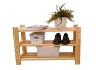 CiaLaser Sapateira Prateleira Mesa de Canto em Madeira Pinus 60x50x30 cm – Organize seu Espaço com Estilo - imagem 1