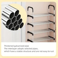 Sapateira Vertical Luxo em Aço Inox – 9 Prateleiras para Até 27 Pares de Sapatos - imagem 4