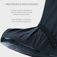 Polaina Capa De Chuva Bota Impermeável Para Sapatos Calçados Resistente Galocha Motociclista - imagem 5