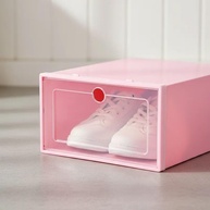 Kit 10 Caixas Organizadoras para Sapatos Empilháveis - Transparentes e Compactas (Rosa) - imagem 5