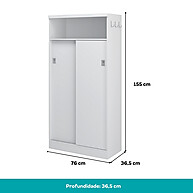 Sapateira 2 Portas Branco Carraro: Organize Seus Sapatos! - imagem 2