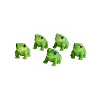 Conjunto com 10 Sapos Decorativos em Miniatura Verde - Ideal para Terrários e Jardins de Fadas - imagem 4