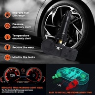 Kit 4 Sensores TPMS para Chevy, GMC, Buick, Cadillac, Saturn, Pontiac, SAAB - Monitore a Pressão dos Pneus com Segurança e Precisão - imagem 4