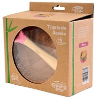 Tigela Infantil de Bambu com Ventosa Rosa - Turminha Guará | Segura e Saudável para as Refeições do Bebê - imagem 4