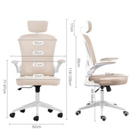 Cadeira de Escritório Ergonômica com Estofado de Mesh Amarela - Conforto e Saúde para Longas Jornadas - imagem 3