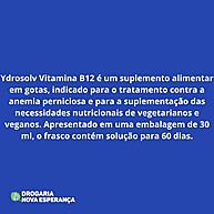 Vitamina B12 Ydrosolv: Energia e Saúde! - imagem 2
