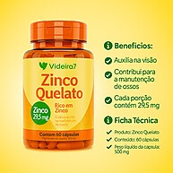 Zinco Quelato 29,5mg: Suplemento Essencial para Imunidade e Saúde - imagem 2