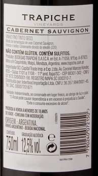 Trapiche Vinho Tinto Vineyards Cabernet Sauvignon 750 Ml Cabernet Sauvignon - imagem 4