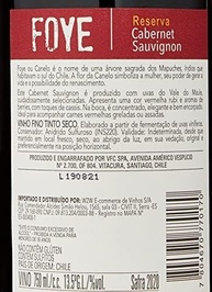 Viña Bouchon Foye Reserva Cabernet Sauvignon Cabernet Sauvignon 750 Ml - imagem 2