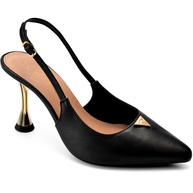 Scarpin Preto Metalizado Lumiss: Elegância e Conforto - imagem 1