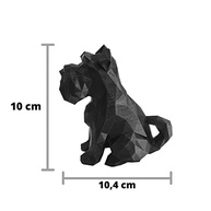 Cachorro Schnauzer Decorativo 3D Amarelo - 10 cm de Altura | Decoração Moderna e Estilosa - imagem 3