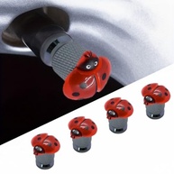 Pacote 4 Tampas Válvula Pneu Joaninha Artesanal Schrader - Toque Divertido para Carro e Bike! - imagem 2