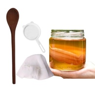Scoby Kombucha Original Fermentação Caseira + Colher de Pau + Tampa Voal + Peneira - imagem 2